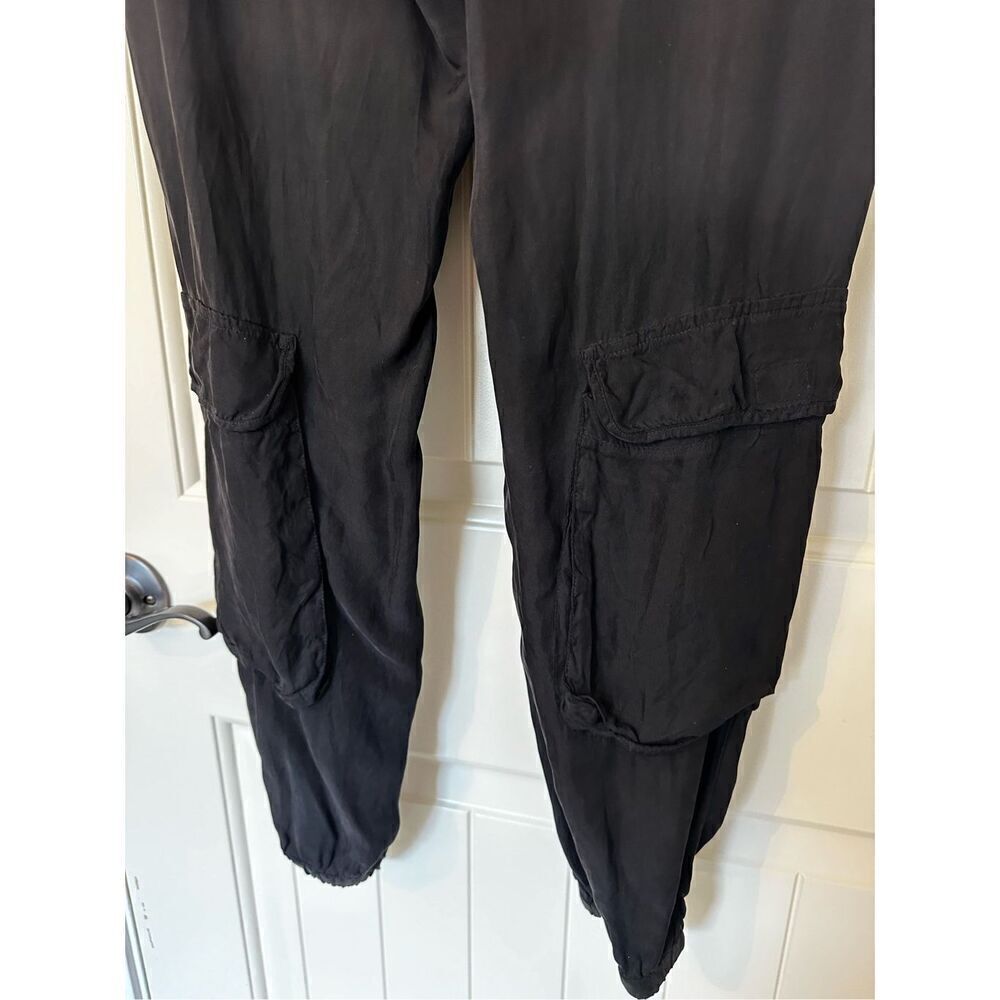 Johnny Was Pete & Greta Black Cargo Drawstring Pocket Joggers Women Sz S PG2221 - Picture 7 of 9